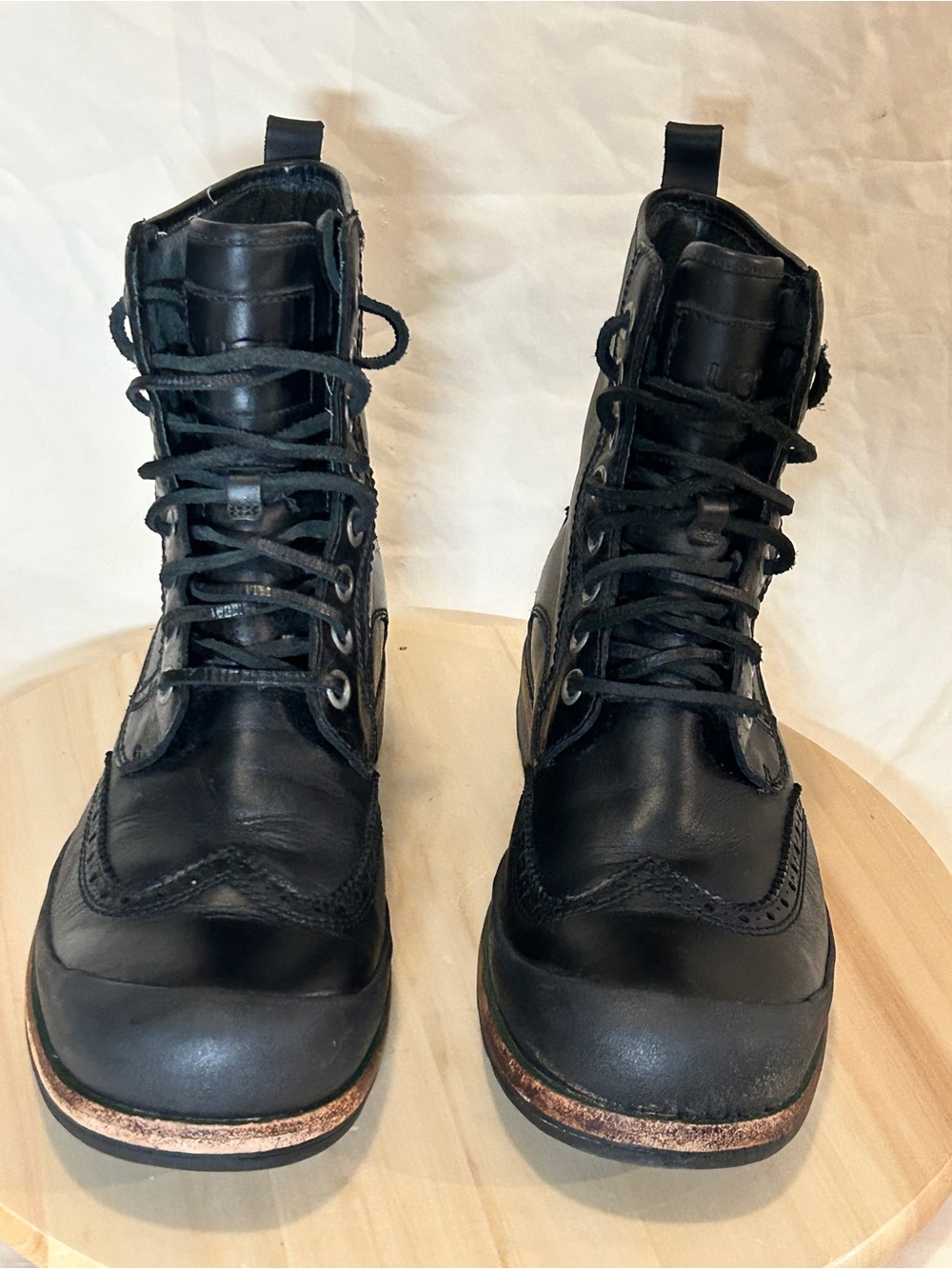 UGG Men’s Branton Black Leather Combat Boot US 9.5 - Picture 3 of 10